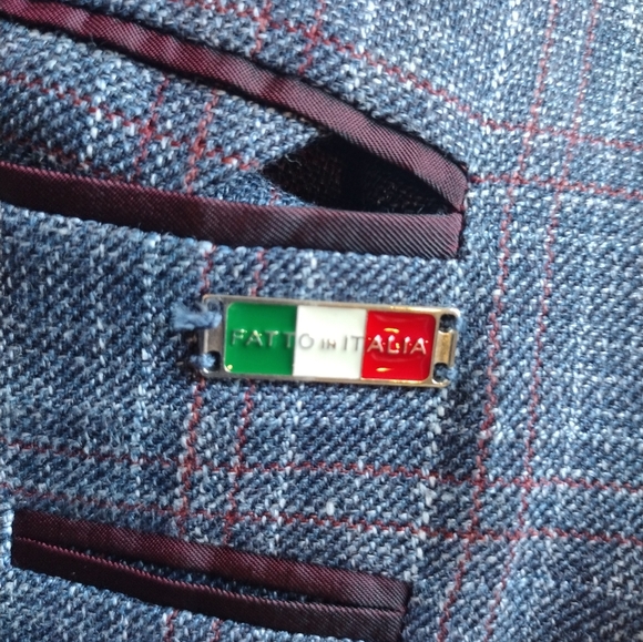 Angelo Galasso Plaid Wool, Silk & Linen Blazer, Size 50 US, 60 IT, XXL NWOT - Picture 9 of 16